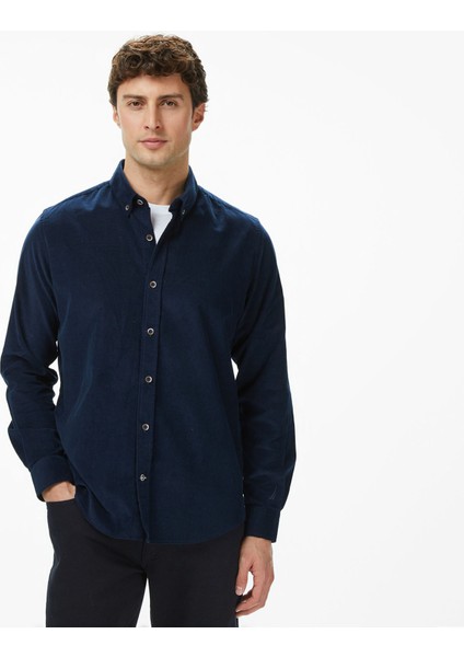 Erkek Lacivert Classic Fit Gömlek W57424T.4NV