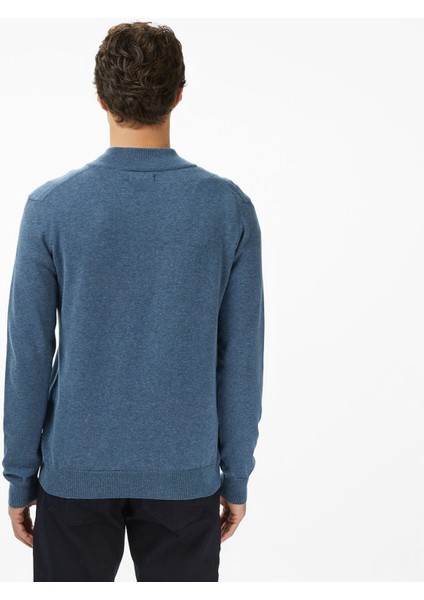 Erkek Mavi Classic Fit Kazak S57104T.4JM fiyatları