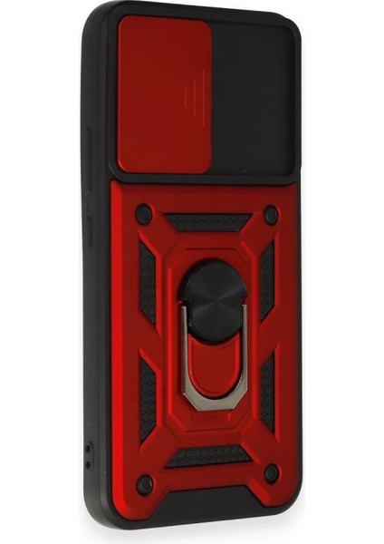 Buğz Samsung Galaxy A54 5g Kılıf Pars Lens Yüzüklü Silikon - Kırmızı fiyatları