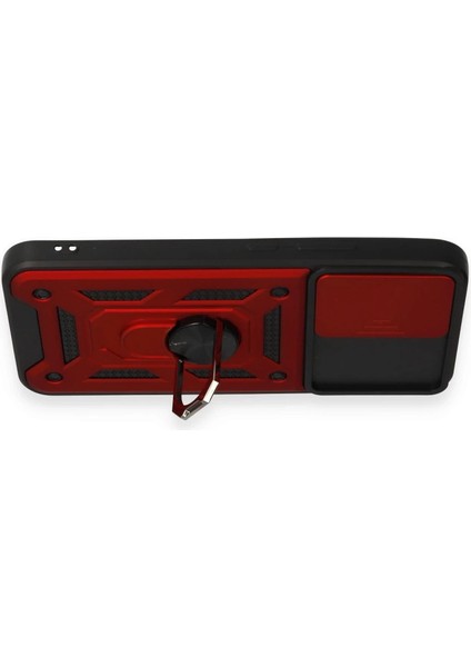 Buğz Samsung Galaxy A54 5g Kılıf Pars Lens Yüzüklü Silikon - Kırmızı modelleri