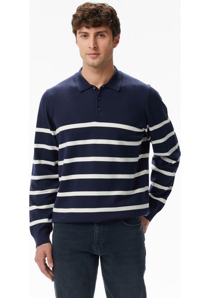 Erkek Lacivert Regular Fit Kazak S57231T.4NV