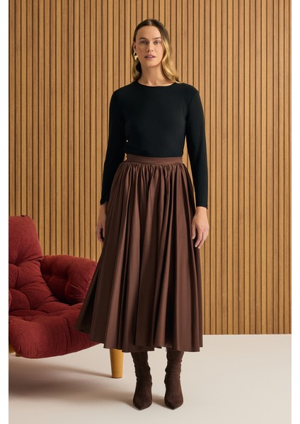 Büzgülü Kloş Cotton Etek modelleri