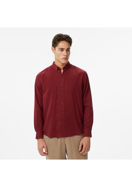 Erkek Bordo Classic Fit Gömlek W57232T.6DA