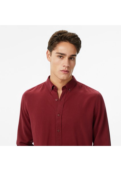 Erkek Bordo Classic Fit Gömlek W57232T.6DA fırsatları