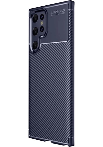 Buğz Samsung Galaxy S25 Ultra Kılıf Auto Focus Karbon Kapak - Lacivert