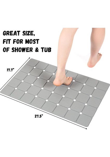 Dilan Store Kokusuz Banyo Paspası Makinede Yıkanabilir Banyo Paspası Silikon Katlanabilir 45 x 70 cm D-161 fırsatları