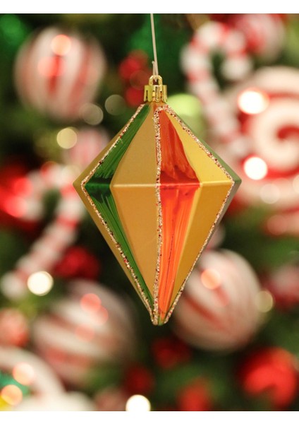 Yılbaşı Ağaç Süsü Kristal Sarkıt Simli Asılabilir Çam Ağacı Dekoru Renkli 10 cm 2'li fiyatları