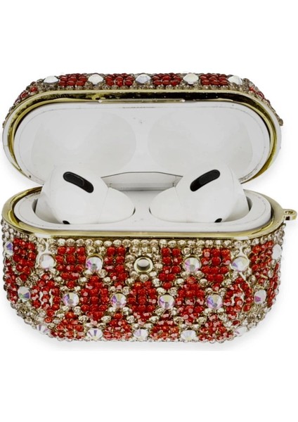 Buğz Newface Airpods Pro 2 (2.nesil) Klor Taşlı Kılıf - Desen 1