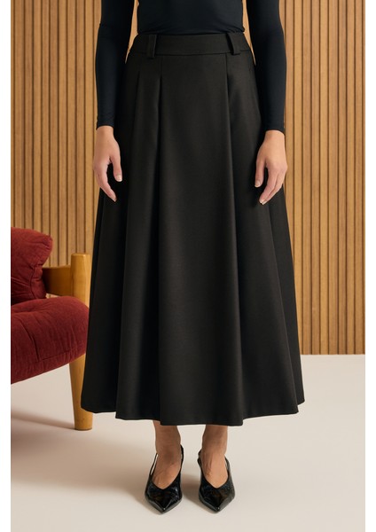 Pileli Kloş Dokuma Etek fırsatları