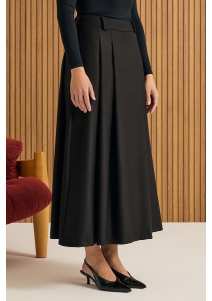 Pileli Kloş Dokuma Etek indirimleri