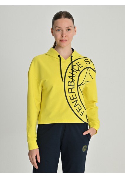 Kadın Trıbun Tek Renk Logolu Sweat