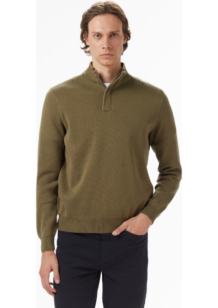 Erkek Yeşil Classic Fit Kazak S57220T.3GL