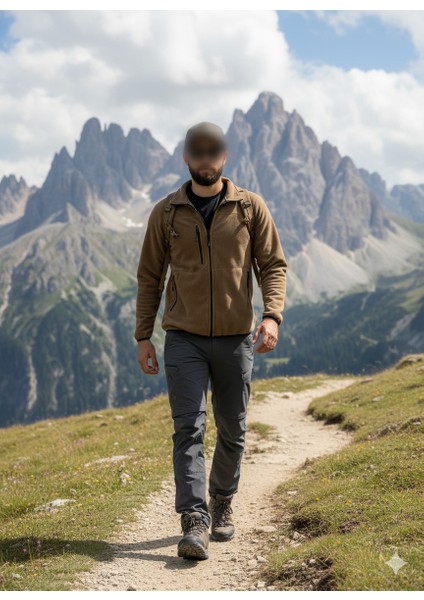 Unisex Outdoor Tam Fermuarlı Yüksek Yaka Polar Ceket Üst / Sıcak Tutan Outdoor Üst modelleri