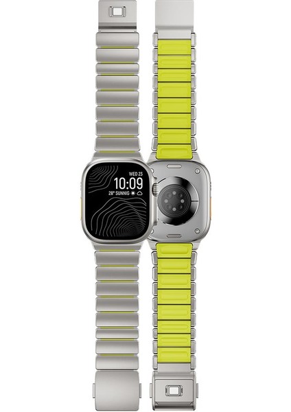 Apple Watch 6 5 4 3 2 1 Se 42 44 mm Uyumlu Titanyum Kordon Silikon Iç Yüzey Hafif Premium Kayış fırsatları