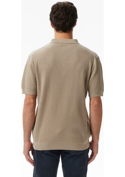 Erkek Bej Regular Fit Kısa Kollu Triko S55110T.1FS fiyatları