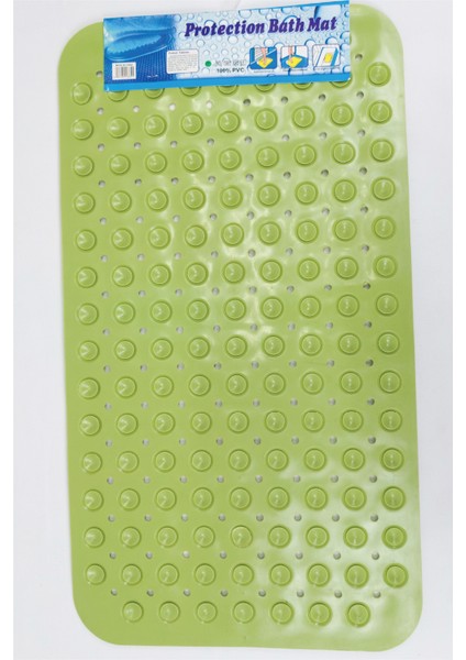 Dikdörtgen Delikli Kabartma Silikon Kaydırmaz Taban Duşakabin ve Banyo Matı (YEŞIL)(66X36) fiyatları
