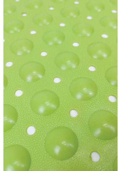 Dikdörtgen Delikli Kabartma Silikon Kaydırmaz Taban Duşakabin ve Banyo Matı (YEŞIL)(66X36) fırsatları