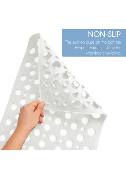 Dilan Store Küvet Paspası Vantuzlu Yapışır Dikdörtgen Duşa Kabin Banyo Duş Kaydırmazı 33X66 cm Beyaz D-141 modelleri