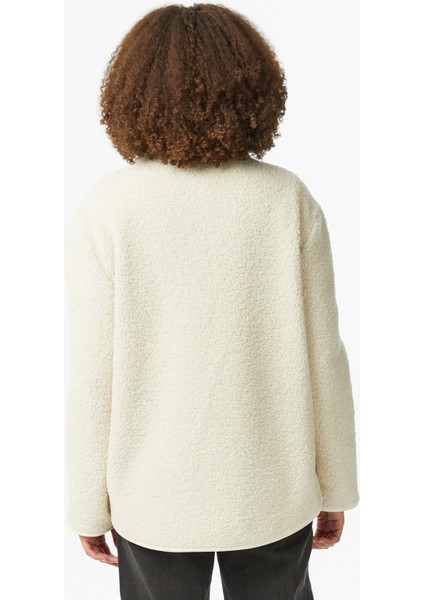 Kadın Krem Oversize Sweatshirt 57K615T.1MA fiyatları