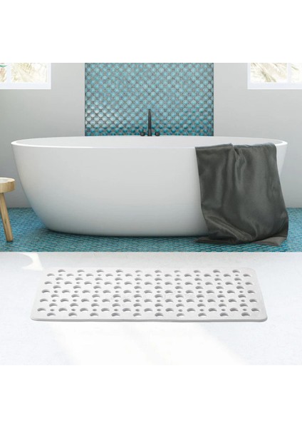 Dilan Store Küvet Paspası Vantuzlu Yapışır Dikdörtgen Duşa Kabin Banyo Duş Kaydırmazı 33X66 cm Beyaz D-141 fırsatları