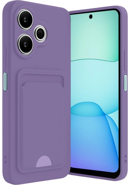 Buğz Xiaomi Redmi 13 4g Kılıf Kelvin Kartvizitli Silikon - Lila