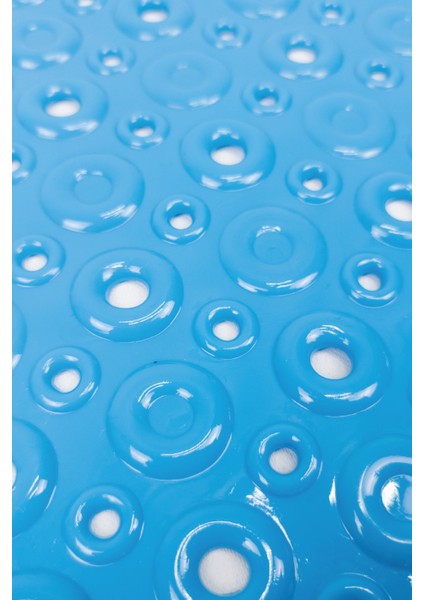 Dikdörtgen Kabartma Silikon Kaydırmaz Taban Duşakabin ve Banyo Matı (MAVI)(65X35) fırsatları