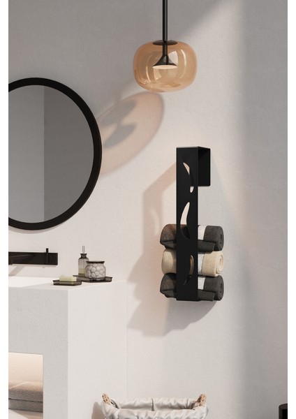 Paslanmaz Çelik Yapışkanlı Havlu Düzenleyici-Mat Siyah&inox Satine Seçenekli Modern Havluluk fiyatları