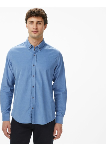 Erkek Mavi Classic Fit Gömlek W57424T.4MY