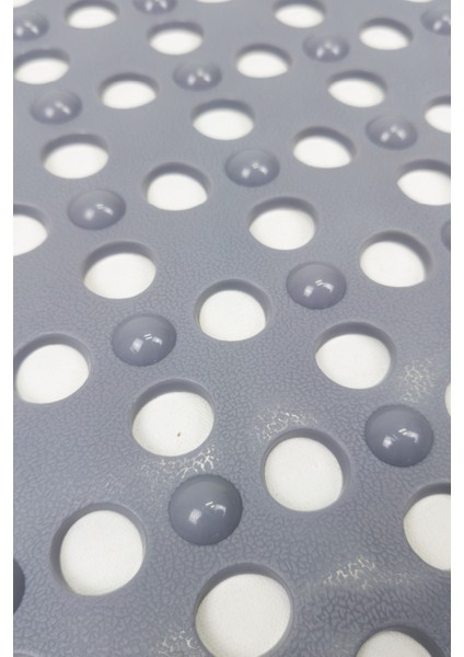 Kare Kabartma Silikon Kaydırmaz Taban Duşakabin ve Banyo Matı (GRI)(51X53) fırsatları