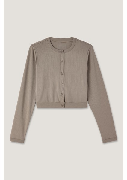 x Ece Vizon Petek Dokulu Düğmeli Pijama Takımı Pointelle Pj