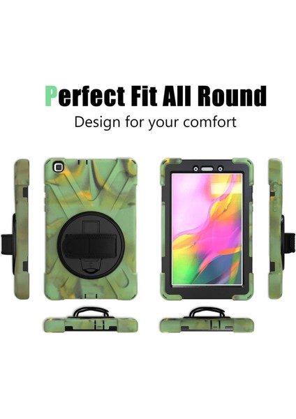 Buğz Samsung Galaxy T290 Tab A 8 Kılıf Amazing Tablet Kapak - Kamuflaj modelleri