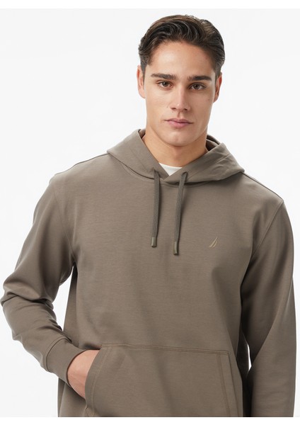 Erkek Kahverengi Classic Fit Kapüşonlu Sweatshirt K57226T.3BB fırsatları