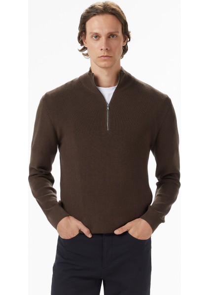 Erkek Kahverengi Classic Fit Kazak S57300T.20C