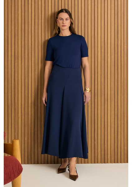 Kuplu Crep Kloş Etek