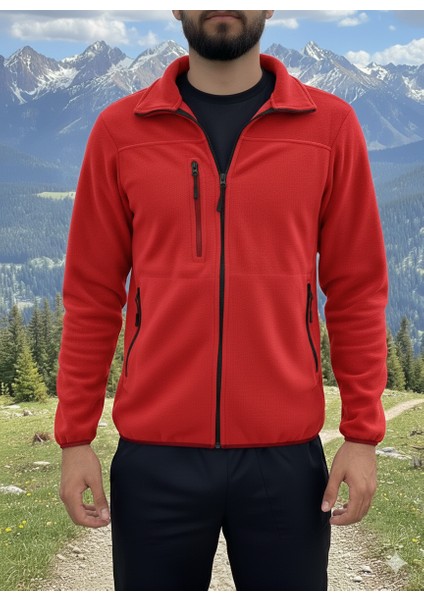 Unisex Outdoor Tam Fermuarlı Yüksek Yaka Polar Ceket Üst / Sıcak Tutan Outdoor Üst fiyatları