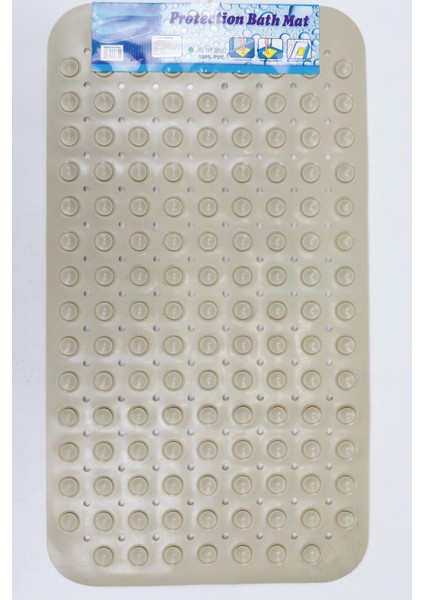 Dikdörtgen Delikli Kabartma Silikon Kaydırmaz Taban Duşakabin ve Banyo Matı (BEJ)(66X36) fiyatları