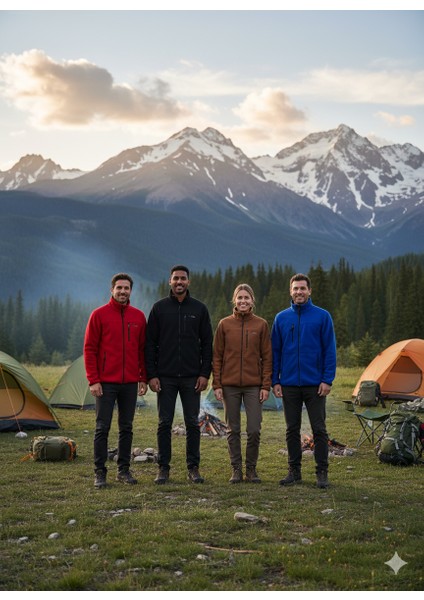 Unisex Outdoor Tam Fermuarlı Yüksek Yaka Polar Ceket Üst / Sıcak Tutan Outdoor Üst fiyatları