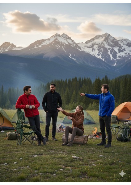 Unisex Outdoor Tam Fermuarlı Yüksek Yaka Polar Ceket Üst / Sıcak Tutan Outdoor Üst modelleri