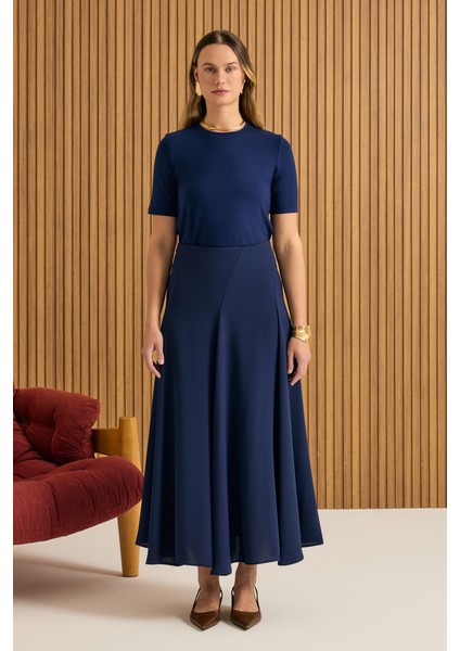 Kuplu Crep Kloş Etek modelleri