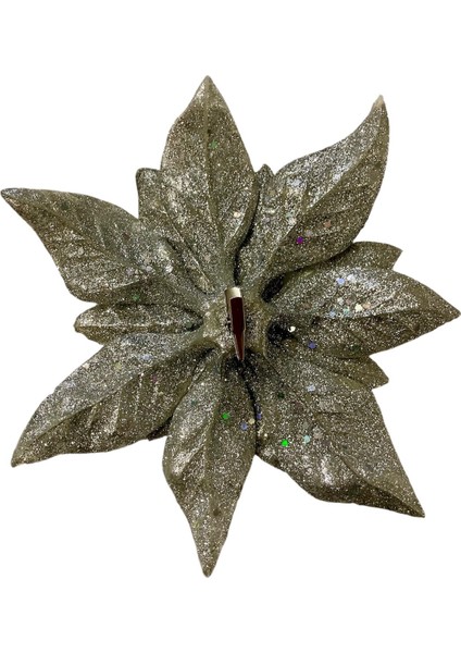 1 Adet Simli Yapay Ponsetya 22 cm fırsatları