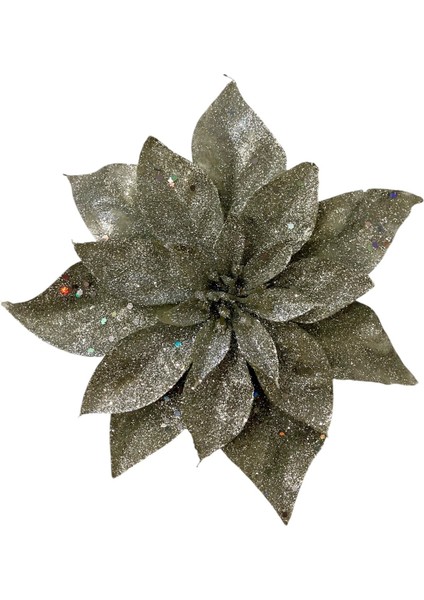 1 Adet Simli Yapay Ponsetya 22 cm indirimleri