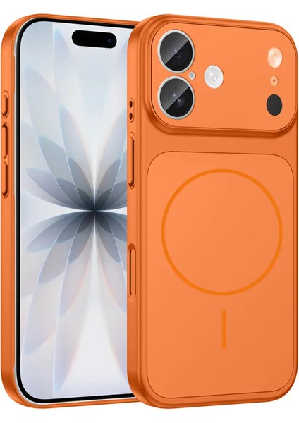iPhone Turuncu 17 Uyumlu 17 Pro Max Görünüme Çeviren Kamera Koruma Magsafe Kılıf modelleri