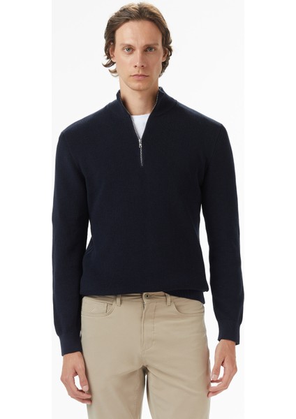 Erkek Lacivert Classic Fit Kazak S57300T.4NV