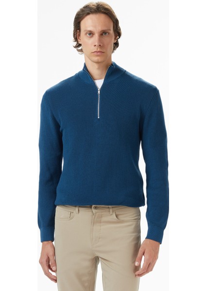 Erkek Mavi Classic Fit Kazak S57300T.4MU