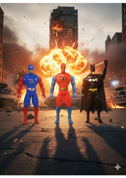 Süper Kahramanlar Batman - Spiderman - Kaptan Amerika Oyuncak