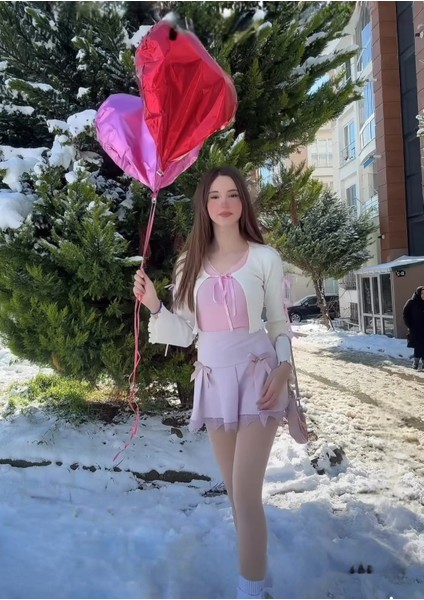 Pembe Kurdeleli Beyaz Kaşkorse Bolero fırsatları