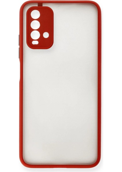 Buğz Xiaomi Redmi 9t Kılıf Montreal Silikon Kapak - Kırmızı