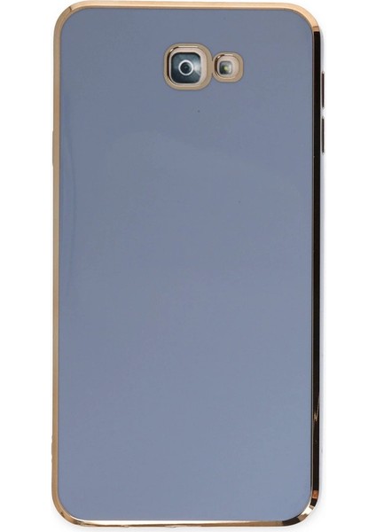 Buğz Samsung Galaxy J7 Prime Kılıf Volet Silikon - Mavi