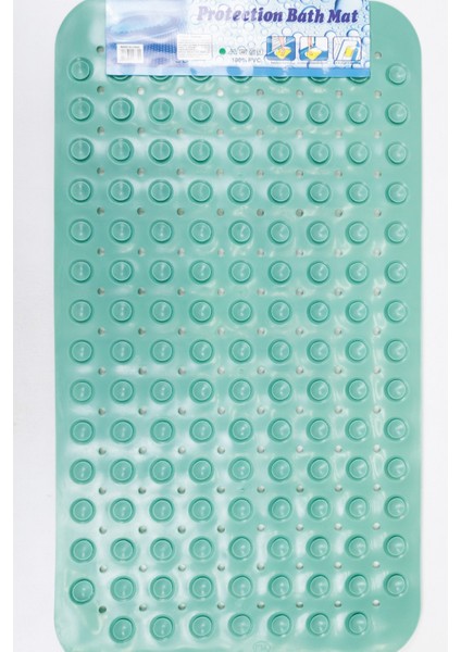 Dikdörtgen Yuvarlak Kabartma Silikon Kaydırmaz Taban Duşakabin ve Banyo Matı (TURKUAZ)(70X40) fiyatları