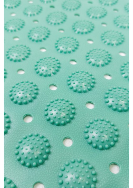 Dikdörtgen Yuvarlak Kabartma Silikon Kaydırmaz Taban Duşakabin ve Banyo Matı (TURKUAZ)(70X40) modelleri